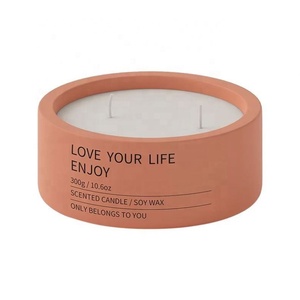 Nouveau design, porte-bougie de luxe en céramique mate parfumée, 300g 10oz, pot vide pour bougie de Noël - Product Image 6