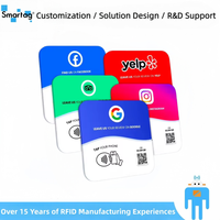 Carte de visite NFC personnalisée en acrylique avec code QR pour évaluer et laisser un avis sur Google – Panneau de commentaires clients