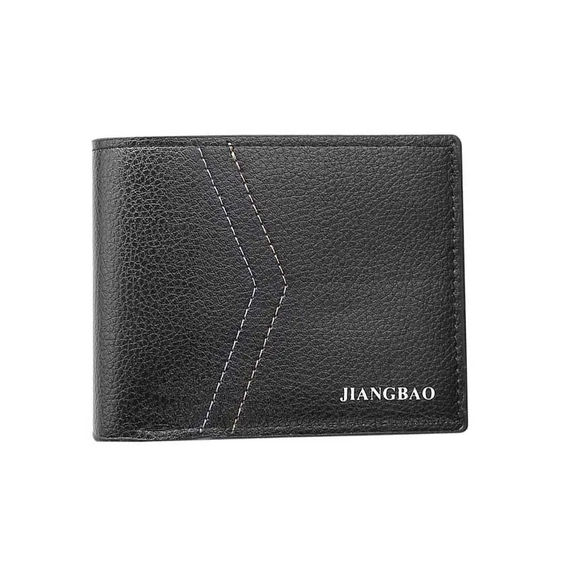Sıcak satış yeni erkek cüzdan moda, narin ve yumuşak Pu deri kısa kart cüzdan