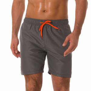 Pantaloncini da Spiaggia da Uomo in Tela Intrecciata, Comodi, Impermeabili, a Vita Media con Stampa Digitale - Product Image 1