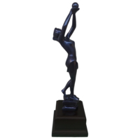 Usine En Gros Meilleur Ballet Danseur Statue Bleu Foncé Danse Fée Jeu De Sport Trophée Tasses Métal Artisanat Souvenirs