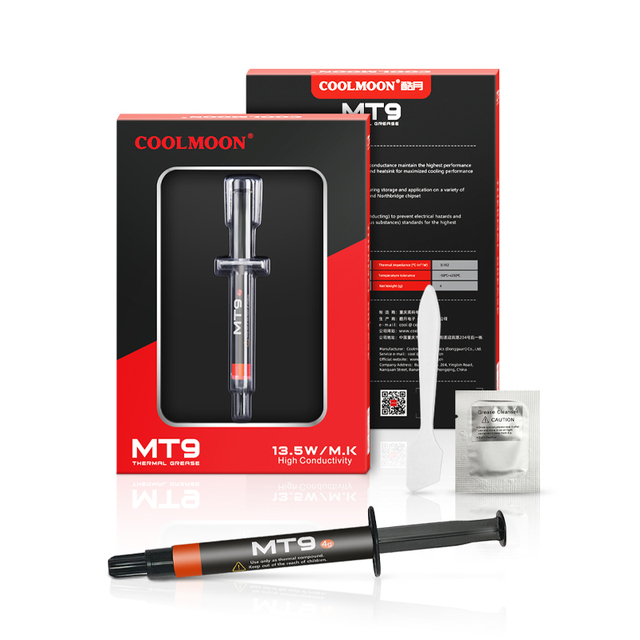 COOLMOON Thermal Grease for Cpu Cooler MT9 Grey Silicon Thermal Grease 4g 13.5 W/m.k High Performance Thermal Paste