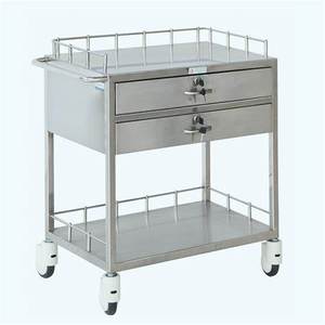 Kliniek En Ziekenhuismeubilair Roestvrij Staal En Abs Plastic Trolleykar Voor Klinisch En Ziekenhuisgebruik - Product Image 4