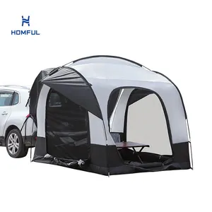 HOMFUL情感野营便携式大型汽车后帐篷雨棚SUV帐篷野营车帐篷
