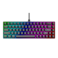 Sampel Keycool Keyboard Mini plastik ABS Null Desktop mekanik Usb RGB kabel Usb Keyboard Mekanikal Backlit Gaming 12 bulan