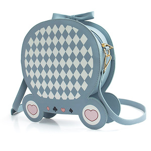 <span class=keywords><strong>Sac</strong></span> bandoulière <span class=keywords><strong>Cendrillon</strong></span> bleu clair, design citrouille 3D, motif rayé, mini <span class=keywords><strong>sac</strong></span> en PU durable avec fermeture magnétique - Product Image 3