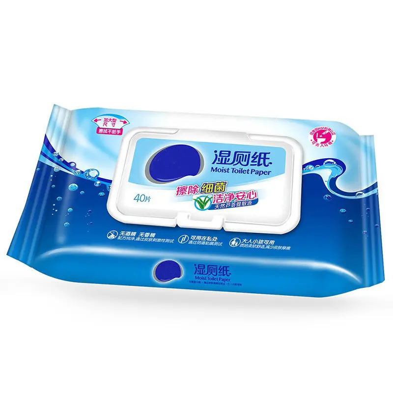 40 pcs travel pack moist toilet tissue flushable wet tissue Wet toilet paper