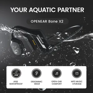 Auriculares impermeables IP68 para entrenamiento de natación, cascos inalámbricos con Bluetooth, conducción ósea, con memoria de 8GB, Mp3