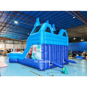 Tobogán Acuático con Temática de Frozen, Tobogán Doble, Casa de Brinco, Alquiler para Fiestas Infantiles, Parque Infantil - Product Image 5
