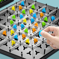 Jeu de société éducatif en plastique PP et tissu non tissé, puzzle géométrique en chaîne, échecs, coloré, pour enfants de 8 à 13 ans, interaction familiale