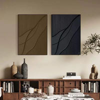 Peinture à l'huile abstraite 3D minimaliste Mintura Relief Carving, texture sable, sur toile, art mural pour salon, 100% peinte à la main, cadeau