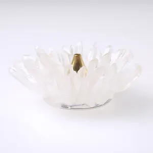 Wholesale Natural Rough Lemurian seeds Healing Crystal Incense inserted Clear Quartz Crystal Incense holder for Decoration