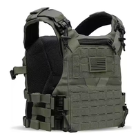 Gilet tactique modulaire à dégagement rapide découpé au laser, porte-plaques d'assaut de protection à système MOLLE rapide