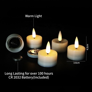 Bullet Flame Battery Operated Plastic Flicker Flameless <strong>LED</strong> Tea Light Candle <strong>LED</strong> <strong>Tealight</strong> - Product Image 4