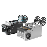 Machine d'étiquetage manuelle pour bouteilles rondes de petite taille, prix d'usine, très bien cotée, pour étiquettes de bouteilles de vin, petite machine d'emballage