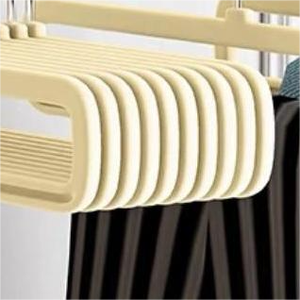 Cintre en plastique personnalisé antidérapant Alized Jeans peu encombrant velours nappe écharpe serviette cintres de bain cintres en velours en plastique - Product Image 5