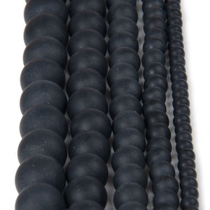 <span class=keywords><strong>Perles</strong></span> noires mates en pierre naturelle, pierres rondes d'<span class=keywords><strong>onyx</strong></span> pour la fabrication de bijoux, livraison gratuite - Product Image 4