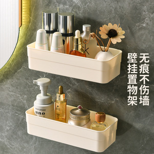 Estante de pared rectangular para baño Fernail, organizador duradero sin necesidad de taladrar para inodoro y lavabo - Product Image 5