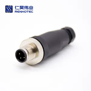 Raufoss Quick Sensor M12 Fotosensor Connector Solder Type Modulaire Flush-Type RS232 4 6 Pin Pole 4Pin 4P 8Pin Montage Kabel