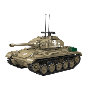 Moule King 20043 932PCS <span class=keywords><strong>Militaire</strong></span> Serie M24 Chaffee tank Truck Building Block Model Technical Educational Toy Festival Gift - Product Image 1