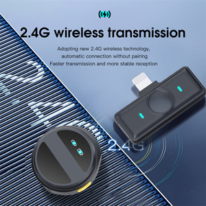 Tiếng ồn-hủy bỏ Micro không dây ngoài trời sống <span class=keywords><strong>Microphone</strong></span> cho máy ảnh điện thoại vlog video livestream - Product Image 3