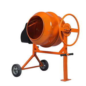 Mezcladora de Concreto Eléctrica Naranja de 120L, Motorizada, Portátil, con Ruedas, Descarga Manual, Equipo de Construcción - Product Image 3