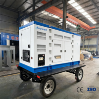 Générateur diesel triphasé 80 kW à démarrage électrique 100 kVA silencieux avec démarrage automatique, remorque, ATS, télécommande, 50/60 Hz