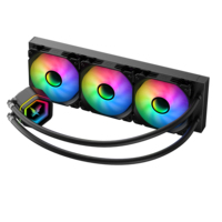 Radiateur d'ordinateur ARGB Ruix 360 mm, refroidisseur de processeur PC avec pompe et interface d'alimentation 3 broches, refroidissement liquide à couleur fixe pour le bureau et les jeux