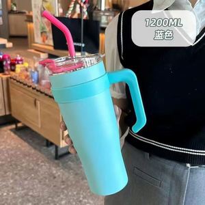 Vaso Térmico de Viaje para Auto, con Asa, 40oz, Tapa, Pajita, Antideslizante, OEM, ODM, Logotipo Personalizado - Product Image 1