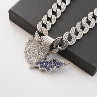 Collier pendentif chauve-souris PD3130, collier pendentif tendance pour homme, accessoire en alliage à la mode