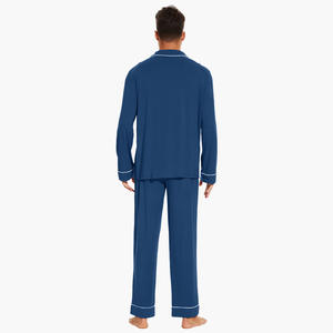 Vêtements de nuit pour hommes en bambou, fabricant de pyjamas pour hommes adultes, chemise et pantalon unis en viscose de bambou, vêtements pour hommes de qualité supérieure - Product Image 4