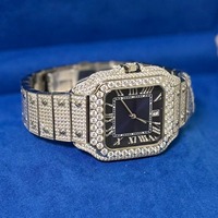 Reloj de Diamantes Moissanite Estilo Japonés de Exportación India para Atuendos Casuales y de Calle, Disponible al Mejor Precio