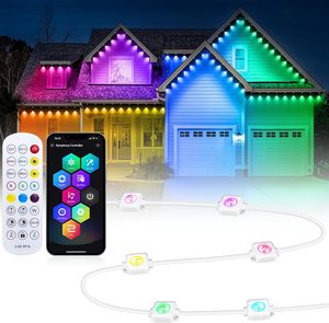 Vente flash - Éclairage ponctuel extérieur permanent pour Noël et les fêtes - IP68 - 12V - 30 mm - LED SMD5050 RGBW - Points lumineux LED pour extérieur - Product Image 1