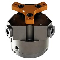 Mandrin pneumatique à 3 mors D40mm fin, entièrement scellé, anti-éclatement, avec plaque d'éjection pour pièces de robot de tour CNC