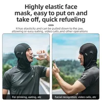 ROCKBROS cagoule en soie de glace cagoule coupe-vent casque intégral protection solaire moto cyclisme cagoule masque facial
