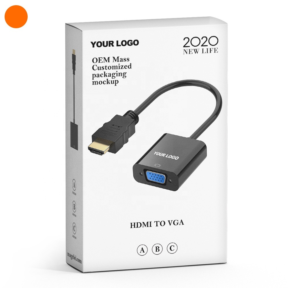 Высококачественный Переходник HDMI папа-VGA мама 1080p Hdtv Hdmi-Vga адаптер кабель преобразователя