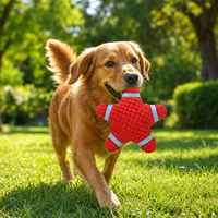 Jouet pour chien en latex qui couine en forme d'étoile de mer, jouet à mâcher rouge en forme d'étoile pour le nettoyage des dents des chiens de petite et moyenne taille