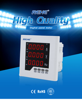 Voltímetro electrónico monofásico con pantalla LED, amperímetro, medidor de frecuencia de 48x48mm
