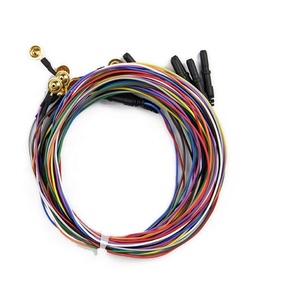 10ชิ้น DIN หลากสี1.5มม. ปลั๊กตัวเมียและชุบทองสายเคเบิล <span class=keywords><strong>EEG</strong></span> สมองนอนหลับ, 1.5เมตร - Product Image 2