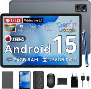 Tablet <span class=keywords><strong>PC</strong></span> Wi-Fi de 10 Pulgadas con Capacidad de 6+10+128GB para Negocios, 6000mAh, Android 15.0, Teclado BT y Ratón BT - Product Image 1