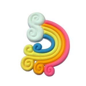 Aimant de réfrigérateur en PVC, design personnalisé arc-en-ciel, aimant en caoutchouc de dessin animé - Product Image 1