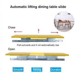Mécanismes de glissière de <span class=keywords><strong>table</strong></span> à extension complète à billes, en alliage d'<span class=keywords><strong>aluminium</strong></span> multi-pliables, légers et robustes, pour montage sur rail pliant à ressort - Product Image 6