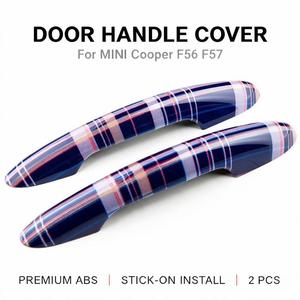 Pour MINI Cooper F56 F57 – Cache-poignée de porte adhésif, garniture sans clé, 2014-2023, motif Union Jack à carreaux, vente en gros pour Carwoman - Product Image 4