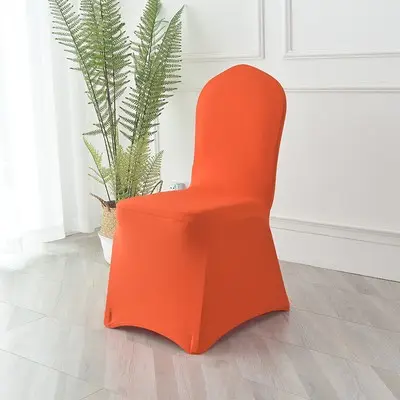 Linge de table pour hôtel Housse de chaise en spandex élastique personnalisée Décoration de fête de mariage Housse de chaise