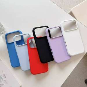 Funda de teléfono líquida de silicona con logotipo original para <span class=keywords><strong>iPhone</strong></span> 16E 16 Pro 15pro Max con artesanía electrochapada - Product Image 1