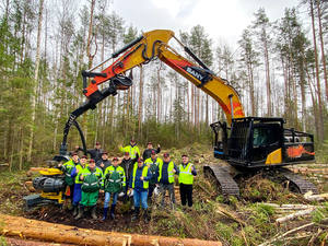 XUVOL  Attache d'excavatrice de 20 à 25 tonnes, machinerie forestière, 600 CV, machines à couper les arbres, tête de récolteuse d'arbres - Product Image 6