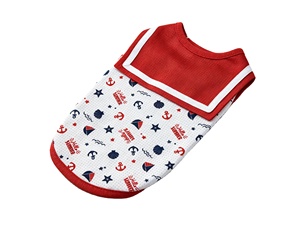 Gilet d'été respirant en maille pour animaux de compagnie, motif ancre <span class=keywords><strong>nautique</strong></span>, col marin anti-suffocation, vêtements pour chiens et chats – Vente chaude - Product Image 1