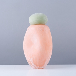 Vaso in <span class=keywords><strong>Vetro</strong></span> Colorato Morandi <span class=keywords><strong>con</strong></span> <span class=keywords><strong>Coperchio</strong></span> per Arredamento Casa, Decorazione da Tavolo, <span class=keywords><strong>Vasi</strong></span> per Fiori in <span class=keywords><strong>Vetro</strong></span> Fatti a Mano, Articoli Decorativi - Product Image 3