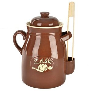<span class=keywords><strong>Pot</strong></span> en céramique personnalisé de 5 L de style européen pour la fermentation de cornichons, kimchi, tomates, ail – Vente en gros - Product Image 3