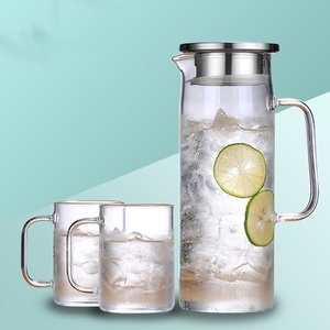 Uống Jug uống đặt nước Jug <span class=keywords><strong>Glass</strong></span> <span class=keywords><strong>Pitcher</strong></span> nước Jug nước trái cây bình với nắp và vòi cho tự chế đồ uống - Product Image 5